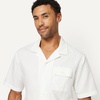 image:imageAmazon Essentials Mens RelaxedFit Short Sleeve Linen Blend ShirtWhite