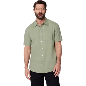 image:imageAmazon Essentials Mens Regular Fit Short Sleeve Linen ShirtDark Sage Green
