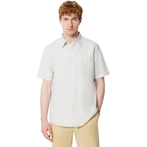image:imageAmazon Essentials Mens Regular Fit Short Sleeve Linen ShirtLight Grey