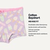 image:imageAmazon Essentials Girls Cotton Jersey Boxer Brief Underwear Pack of 10Lilac Rainbow Stripes