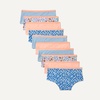 image:imageAmazon Essentials Girls Cotton Jersey Hipster Underwear Pack of 10Peach Flower Stripes