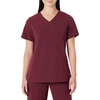 image:imageAmazon Basics Womens Scrubs VNeck Top with PocketsBurgundy