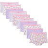 image:imageAmazon Essentials Girls Cotton Jersey Boxer Brief Underwear Pack of 10Lilac Rainbow Stripes