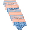 image:imageAmazon Essentials Girls Cotton Jersey Hipster Underwear Pack of 10Peach Flower Stripes