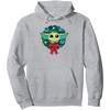 image:imageAmazon Essentials The Mandalorian Grogu Holiday Christmas Wreath Pullover HoodieHeather Grey