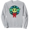 image:imageAmazon Essentials The Mandalorian Grogu Holiday Christmas Wreath SweatshirtHeather Grey