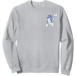 image:imageAmazon Essentials Star Wars Valentines Day Love from R2D2 SweatshirtHeather Grey