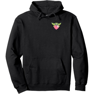 image:imageAmazon Essentials The Mandalorian Grogu Holding a Valentines Heart Pullover HoodieBlack
