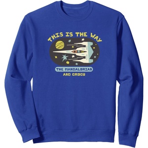 image:imageAmazon Essentials The Mandalorian and Grogu in Space SweatshirtRoyal Blue