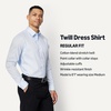 image:imageAmazon Essentials Mens RegularFit WrinkleResistant Stretch Dress ShirtLight Blue