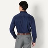image:imageAmazon Essentials Mens RegularFit WrinkleResistant Stretch Dress ShirtNavy  Geo Print