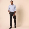image:imageAmazon Essentials Mens RegularFit WrinkleResistant Stretch Dress ShirtWhite  Grid Check