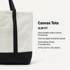 image:imageAmazon Essentials Unisex Adults Large Heavy Duty Canvas Beach Tote Bag Natural One SizeNaturalBlack