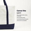 image:imageAmazon Essentials Unisex Adults Large Heavy Duty Canvas Beach Tote Bag Natural One SizeNaturalNavy