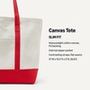 image:imageAmazon Essentials Unisex Adults Large Heavy Duty Canvas Beach Tote Bag Natural One SizeNaturalRed