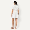 image:imageAmazon Essentials Womens Fit amp Flare Cotton Poplin Collared Short Sleeve Dress with Elastic WaistBright White