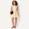 image:imageAmazon Essentials Womens Fit amp Flare Denim Mini DressEcru