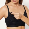 image:imageAmazon Essentials Womens Maternity amp Nursing Bralette All over stretch Lace VNeck Pack of 2Black