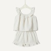 image:imageAmazon Essentials x Sofia Grainge Toddlers and Baby Girls Cotton Linen Sleeveless Top amp Shorts Set with RufflesLight Beige
