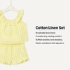 image:imageAmazon Essentials x Sofia Grainge Toddlers and Baby Girls Cotton Linen Sleeveless Top amp Shorts Set with RufflesYellow Gingham