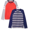 image:imageAmazon Essentials Boys and Toddlers LongSleeve Henley TShirts Previously Spotted Zebra Multipacks