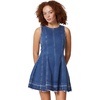 image:imageAmazon Essentials Womens Fit amp Flare Denim Mini DressMedium Blue Vintage