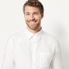 image:imageAmazon Essentials Mens RegularFit Long Sleeve Linen Blend ShirtWhite