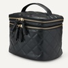 image:imageAmazon Essentials Womens Quilted Makeup Bag with Brush Storage Black Faux Leather One SizeBlack Faux Leather