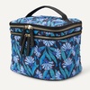 image:imageAmazon Essentials Womens Quilted Makeup Bag with Brush Storage Black Faux Leather One SizeBlue Floral