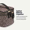 image:imageAmazon Essentials Womens Quilted Makeup Bag with Brush Storage Black Faux Leather One SizeLeopard