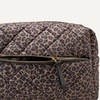 image:imageAmazon Essentials Womens Quilted Travel Makeup Bag with Mesh Compartments Black Faux Leather One SizeLeopard