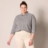 image:imageAmazon Essentials Womens RegularFit LongSleeve ButtonDown Poplin Shirt Business Casual Office WorkBlack White Gingham