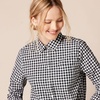 image:imageAmazon Essentials Womens RegularFit LongSleeve ButtonDown Poplin Shirt Business Casual Office WorkBlack White Gingham