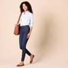 image:imageAmazon Essentials Womens RegularFit LongSleeve ButtonDown Poplin Shirt Business Casual Office WorkFrench Blue White Stripe