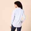 image:imageAmazon Essentials Womens RegularFit LongSleeve ButtonDown Poplin Shirt Business Casual Office WorkFrench Blue White Stripe