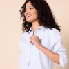 image:imageAmazon Essentials Womens RegularFit LongSleeve ButtonDown Poplin Shirt Business Casual Office WorkFrench Blue White Stripe