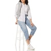 image:imageAmazon Essentials Womens RegularFit LongSleeve ButtonDown Poplin Shirt Business Casual Office WorkLilac White Variegated Stripe