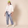 image:imageAmazon Essentials Womens RegularFit LongSleeve ButtonDown Poplin Shirt Business Casual Office WorkPink Stripe