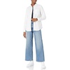 image:imageAmazon Essentials Womens RegularFit LongSleeve ButtonDown Poplin Shirt Business Casual Office WorkWhite