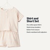 image:imageAmazon Essentials x Sofia Grainge Unisex Toddlers and Babies Cotton Gauze Shirt amp Shorts Play SetBeige Gingham