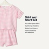 image:imageAmazon Essentials x Sofia Grainge Unisex Toddlers and Babies Cotton Gauze Shirt amp Shorts Play SetPink Gingham