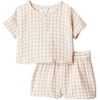 image:imageAmazon Essentials x Sofia Grainge Unisex Toddlers and Babies Cotton Gauze Shirt amp Shorts Play SetBeige Gingham