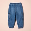 image:imageAmazon Essentials Boys and Toddlers Stretch Denim Cargo Jean with Elastic WaistIndigo