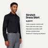 image:imageAmazon Essentials Mens Slim Fit Long Sleeve Wrinkle Resistant Stretch Dress ShirtBlack