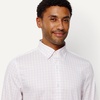 image:imageAmazon Essentials Mens Slim Fit Long Sleeve Wrinkle Resistant Stretch Dress ShirtLavender Windowpane