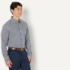 image:imageAmazon Essentials Mens Slim Fit Long Sleeve Wrinkle Resistant Stretch Dress ShirtWhite Gingham