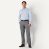 image:imageAmazon Essentials Mens Slim Fit Long Sleeve Wrinkle Resistant Stretch Dress ShirtWhite Grid Check