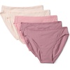 image:imageAmazon Essentials Womens Cotton Stretch HighCut Bikini PantyDusty RoseRosePale Pink