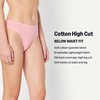 image:imageAmazon Essentials Womens Cotton Stretch HighCut Bikini PantyDusty RoseRosePale Pink
