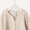 image:imageAmazon Essentials x Sofia Grainge Unisex Babies Cotton Gauze Long Sleeve RomperMushroom Brown Gingham